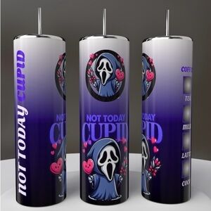 20oz GHOST FACE, NOT TODAY CUPS STAINLESS STEEL SUBLIMATED TUMBLER